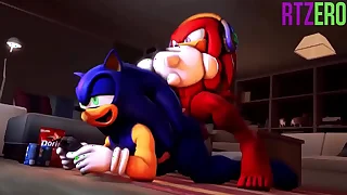 Sonic gets Knuckles' cock